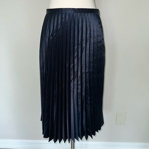 Banana Republic Blue Pleated MIDI Skirt